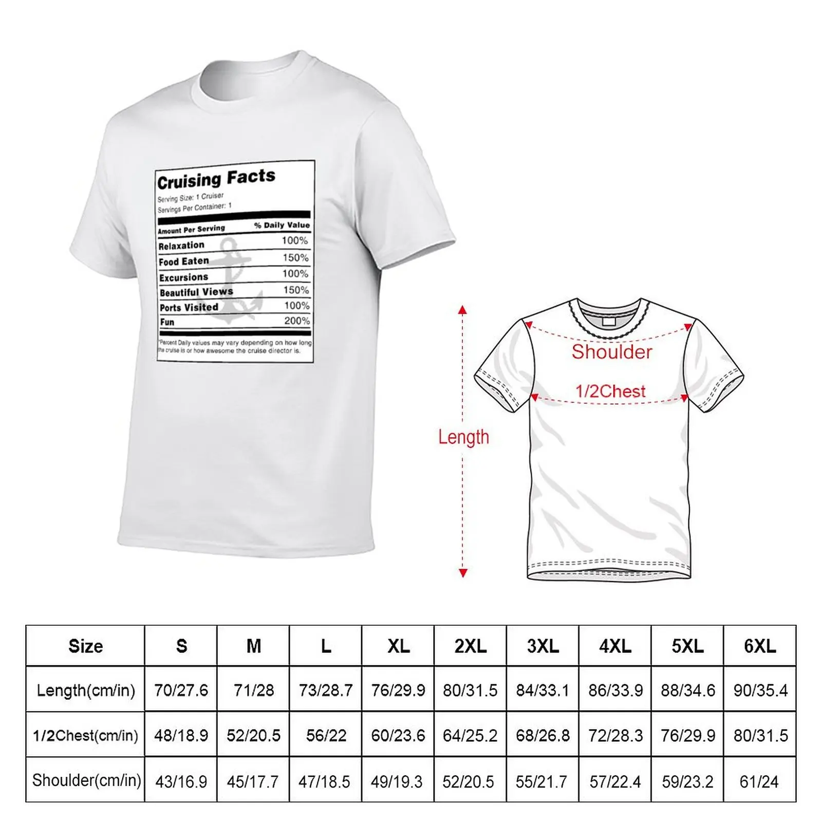 Cruising Facts T-Shirt Basic Casual Short Sleeve Cotton Shirt