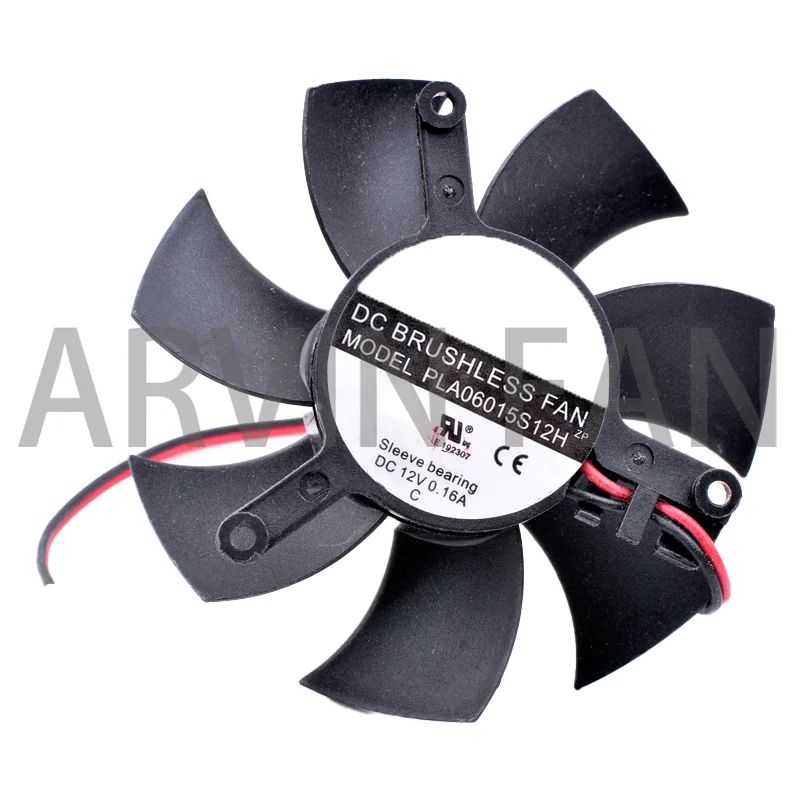 

Brand New Original POWER LOGIC PLA06015S12H 12V 0.16A Graphics Card Single Leaf Cooling Fan