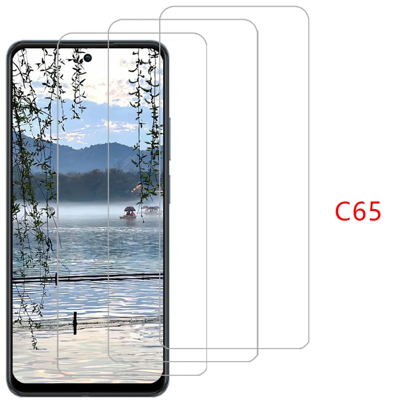 حافظة هاتف لهاتف Realme c65 من الزجاج المقسى على Realmec65 c 65 65c 4g 5g غطاء خلفي 360 Realmi Real me mi Real relme reame c65