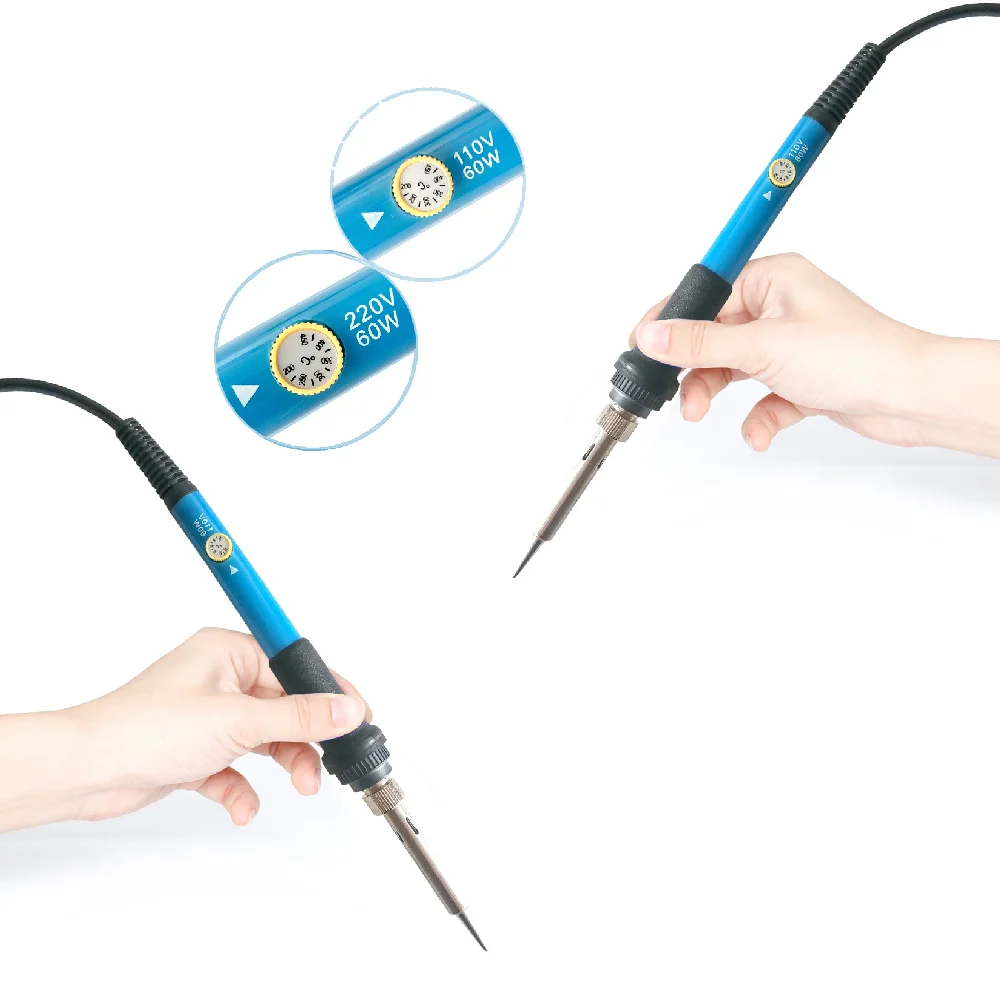 220V 60W Temperature Adjustable Soldering Iron EU Plug