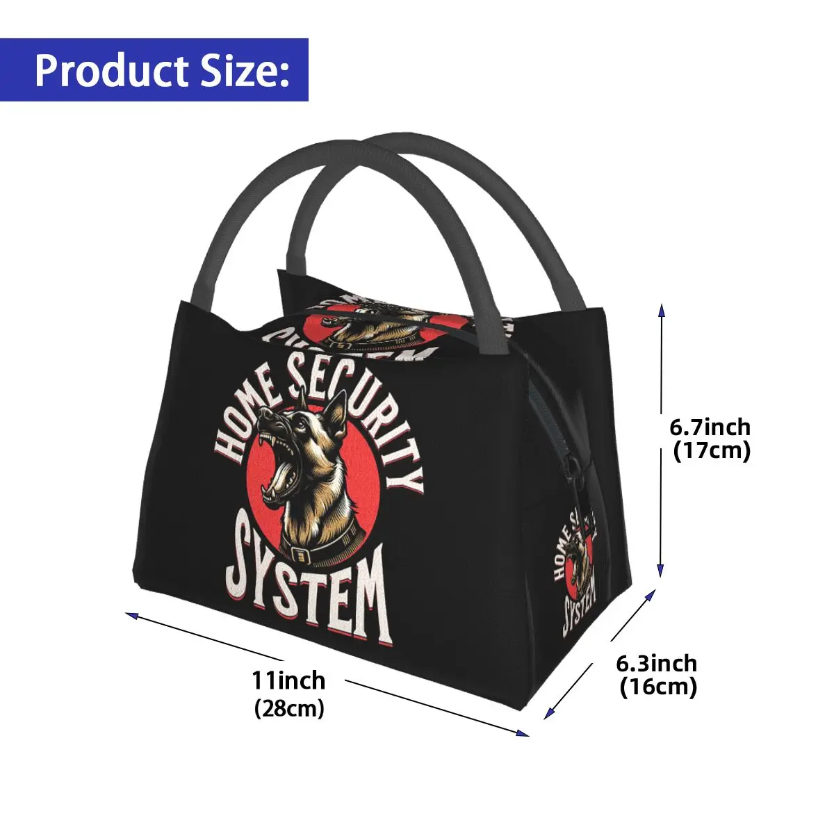 K9 Unit Malinois Belgian Shepherd Dog Insulated Lunch Bag for Women Picnic Storage Food Boxes  Cooler Thermal Lunch Box Tote
