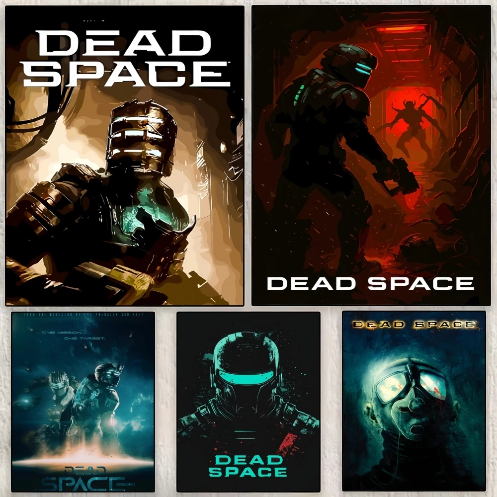 Game D-Dead Space Painting Calligraphy Cotton Canvas Wall Art Poster - Aesthetic Painting for Living Room Bedroom Home Decor
