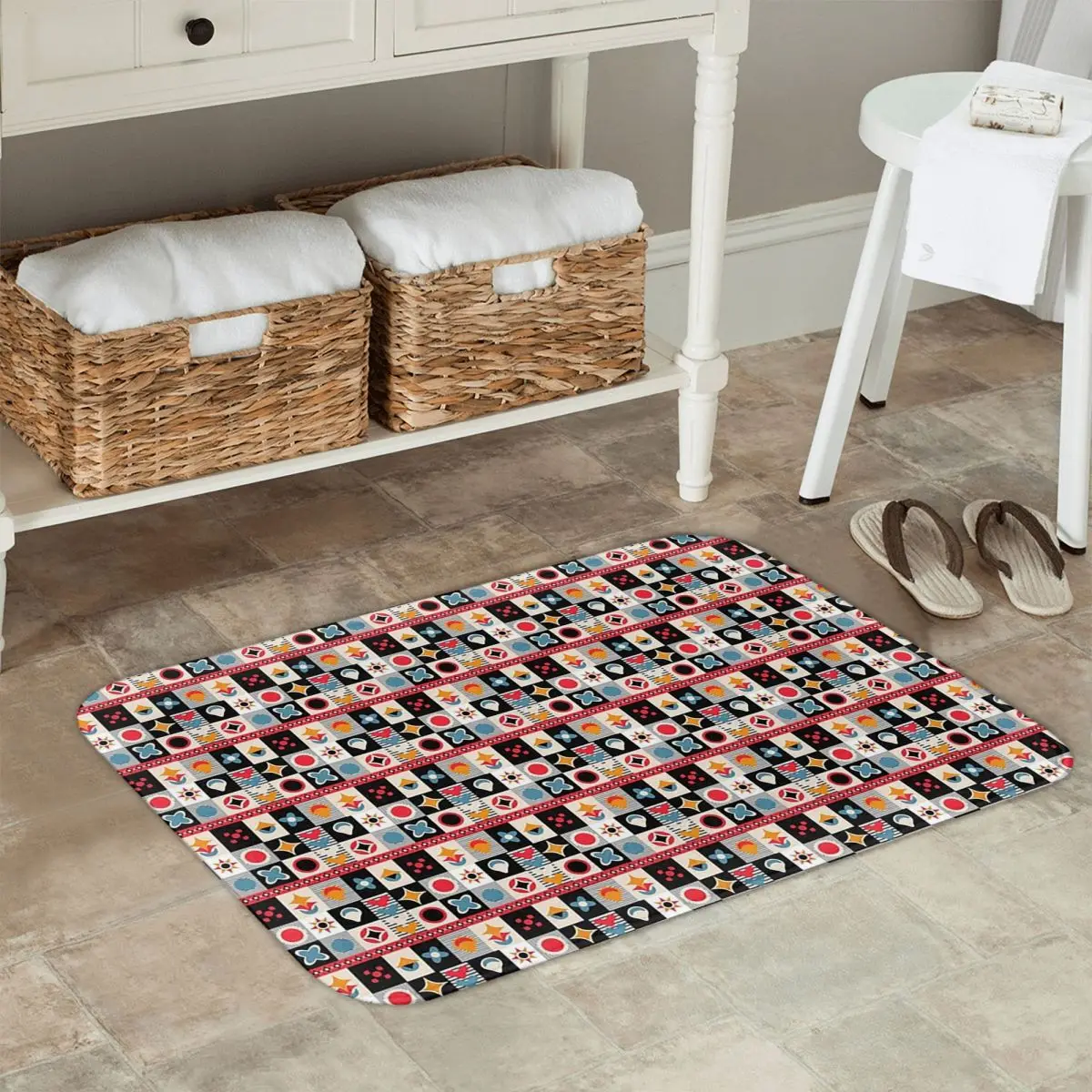 Famous Geometric B-bauhaus Art Doormat Kitchen Entrance Home Floor Mat Non-slip Carpet Rug for Living room Footpad Mats