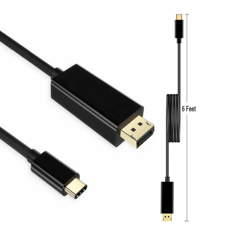 

1.8 m USB 3.1 Type C to DP 4K@60Hz Cable USB-C to DisplayPort Cable Adapter usb c to DP TV Monitor cable