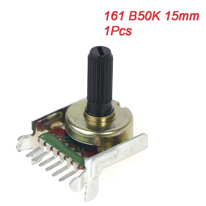 161 Type Rotary Potentiometer Double B50K Power Amplifier Audio Volume Potentiometer 6 Feet Shaft Length 15mm