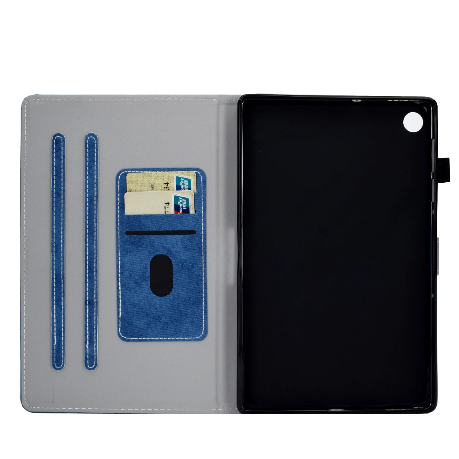 غطاء جلدي مزخرف لهاتف هواوي MatePad T 10s Csae 10.1 بوصة محفظة بفتحة للبطاقات لمنع السقوط غطاء حماية للكمبيوتر اللوحي