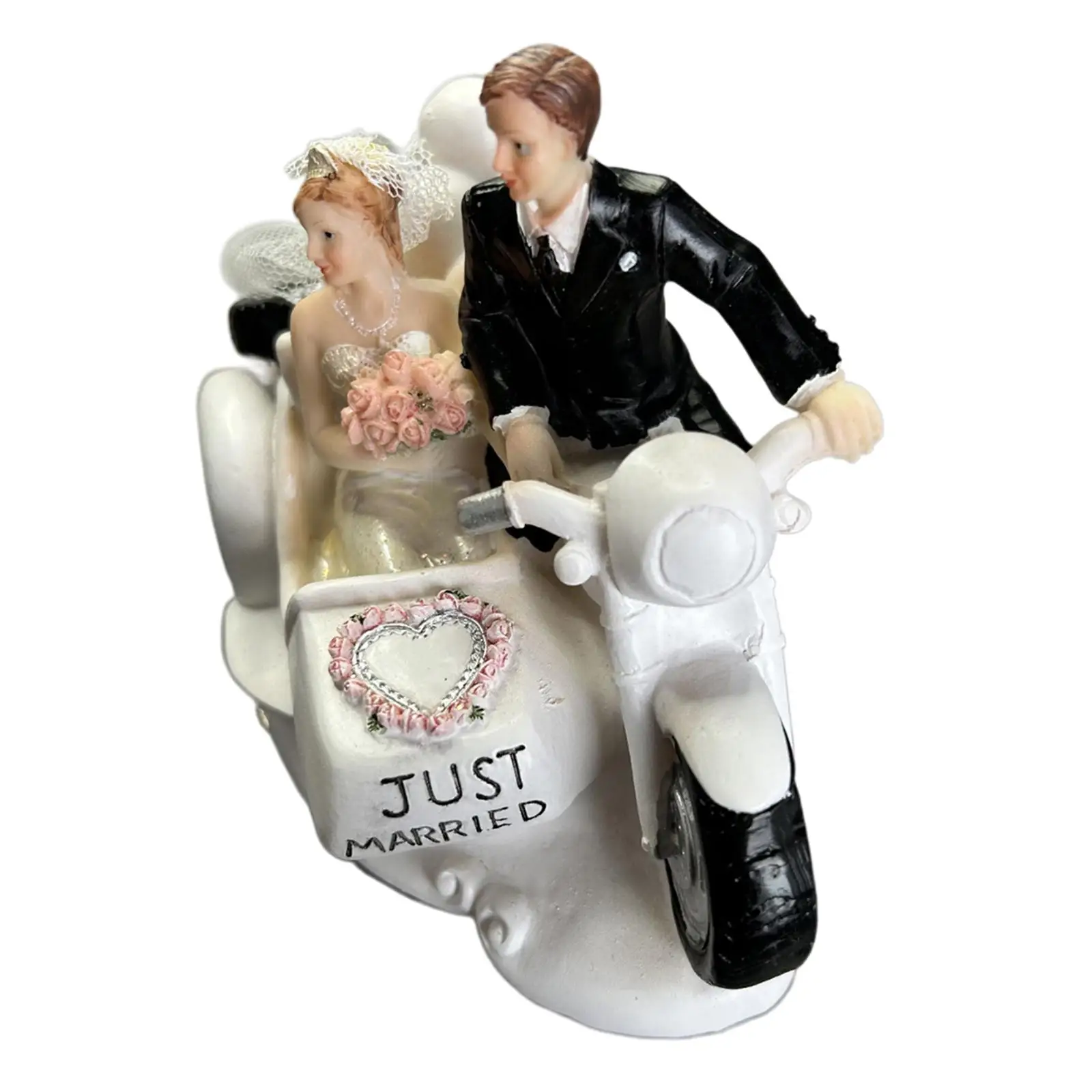 Wedding Cake Topper Bride and Groom Wedding Couple Figurine Statue Portable Lightweight Cake Decorations for Gifts Valentines