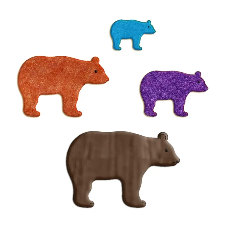 Four Specifications Cartoon Cute Animals,Big Brown Bear,Plastic Molds,Cake Fondant Tools,Cookie Sushi and Fruits Cutters