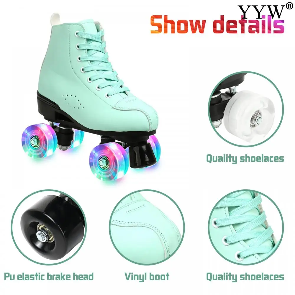 Zapatillas de Skate con ruedas para hombre y mujer, zapatos de Patinaje con 4 ruedas, zapatillas deportivas para jóvenes y adultos