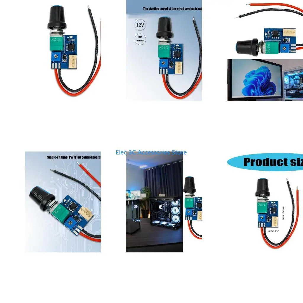 Y51A Silents Operation 12V PWM Cooling Module Switches Enableds Fan Controllers For Electronics Maintenance