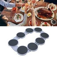 Table Turntable 360 Degree Rotatable Sliding Rail Turntable Organizer Large Capacity Versatile Portable Reusable for Home