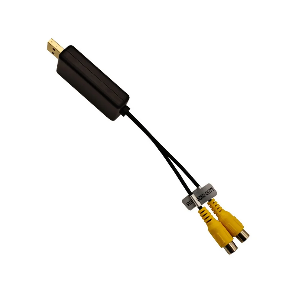 USB To CVBS RCA Video Output Adapter Box Interface Connect To Monitor Display Device For Android Radio Multimedia Durable (B)-Y7