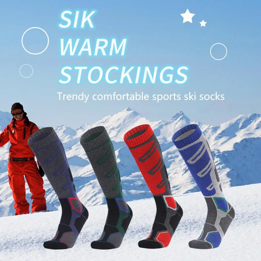 Thermische Socken 1 Paar Beiläufige Farbe Passenden Atmungs Männer Frauen Hohe Elastische Thermische Socken für Outdoor