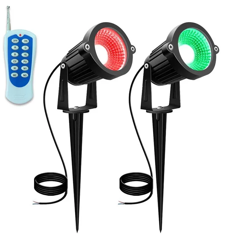 

Wireless Remote Control RGB Led Garden Light Cable Free Lawn Lamps Waterproof Garden Decoration 220V110V24V Landscape Light Ip65