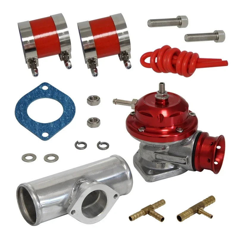 

BOV turbo 10PSI TS + 2.25" 57mm + 2 x silicone hoses black/red/blue + 4 clamps Flange Pipe
