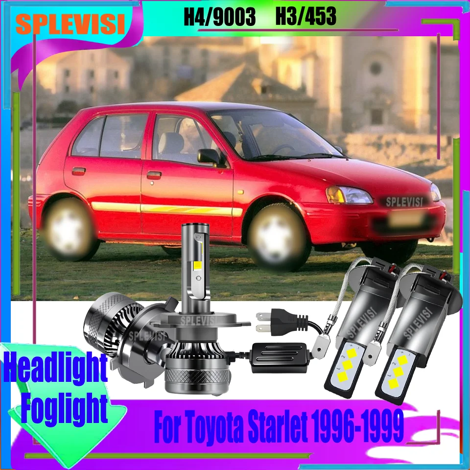 

Aviation-grade heat dissipation technology LED H4/9003 H3/453 Headlight Fog light High For Toyota Starlet 1996 1997 1998 1999