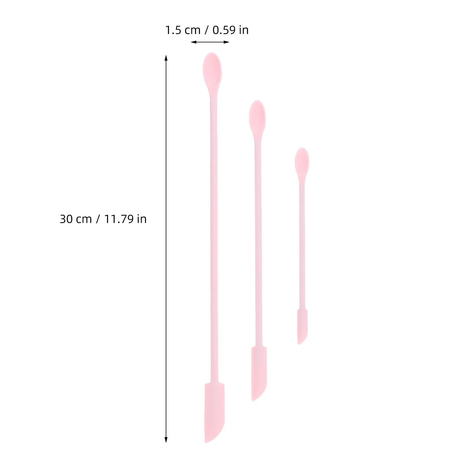 3pcs Silicone Spatula Set – Makeup Scraper for Cosmetics, Lotion, Shampoo, Conditioner, Nail Polish & Sauce