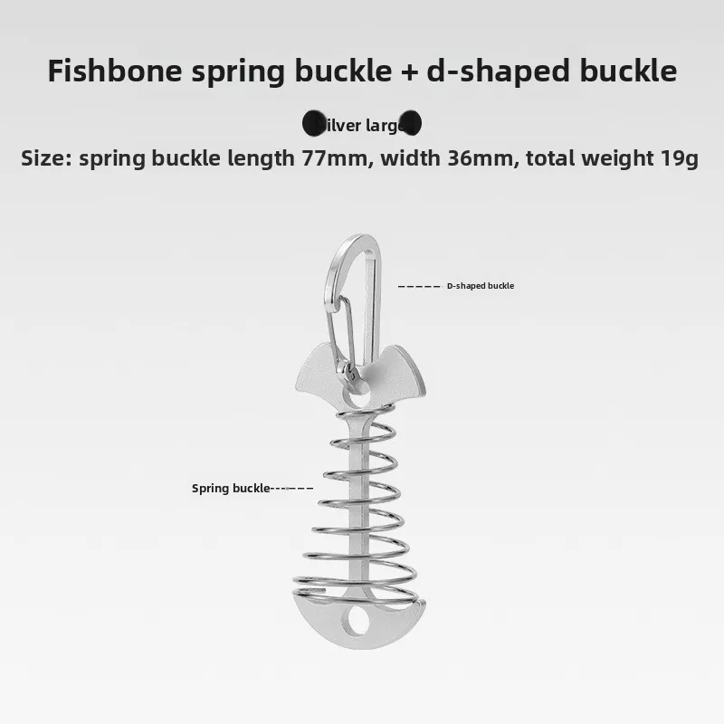 Outdoor Camping Awning Tent Accessories Fish Bone Ground Nail Fixing Spring Hook Wind Rope Clamp Board