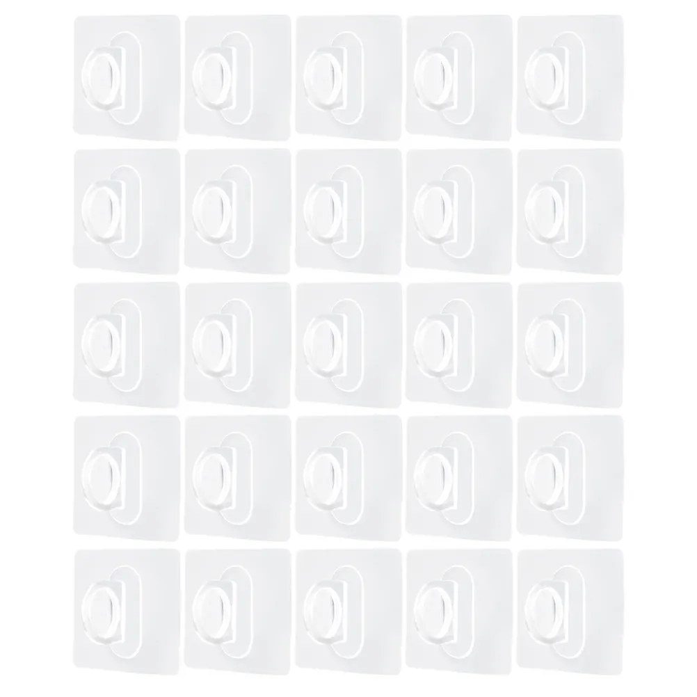 

25pcs Multifunctional Adhesive Hooks Wall Mounted No Drill Bathroom Kitchen ganizer Plastic Curtain Rod Holders Brackets Self