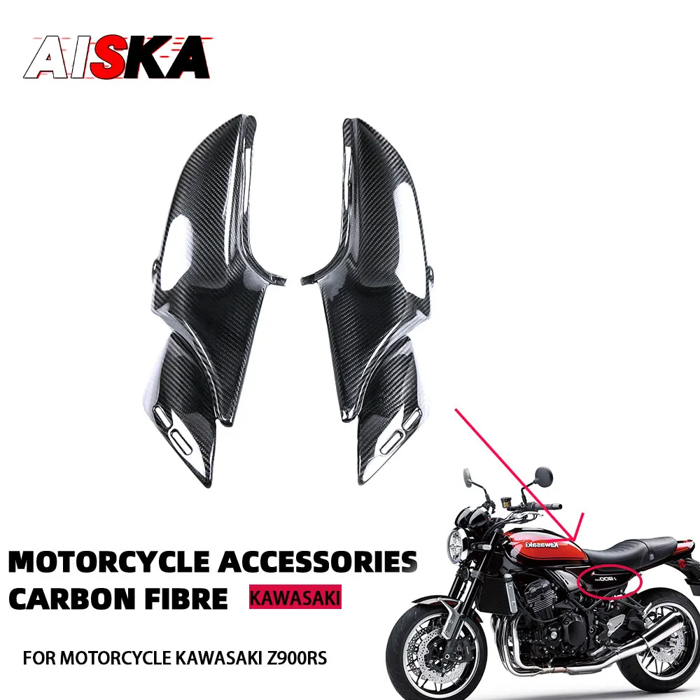 

Motorcycle Carbon Fiber Fuel Tank Side Panels Cover Fairing Kit Accessories For KAWASAKI Z900RS Z900 RS 2018 - 2024 Z900 RS 2023