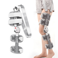 Nylon Alloy Knee Brace Support Joint Fixation Bracket Adjustable Hinged Knee Patella Brace Injury Recovery Leg Fracture Support