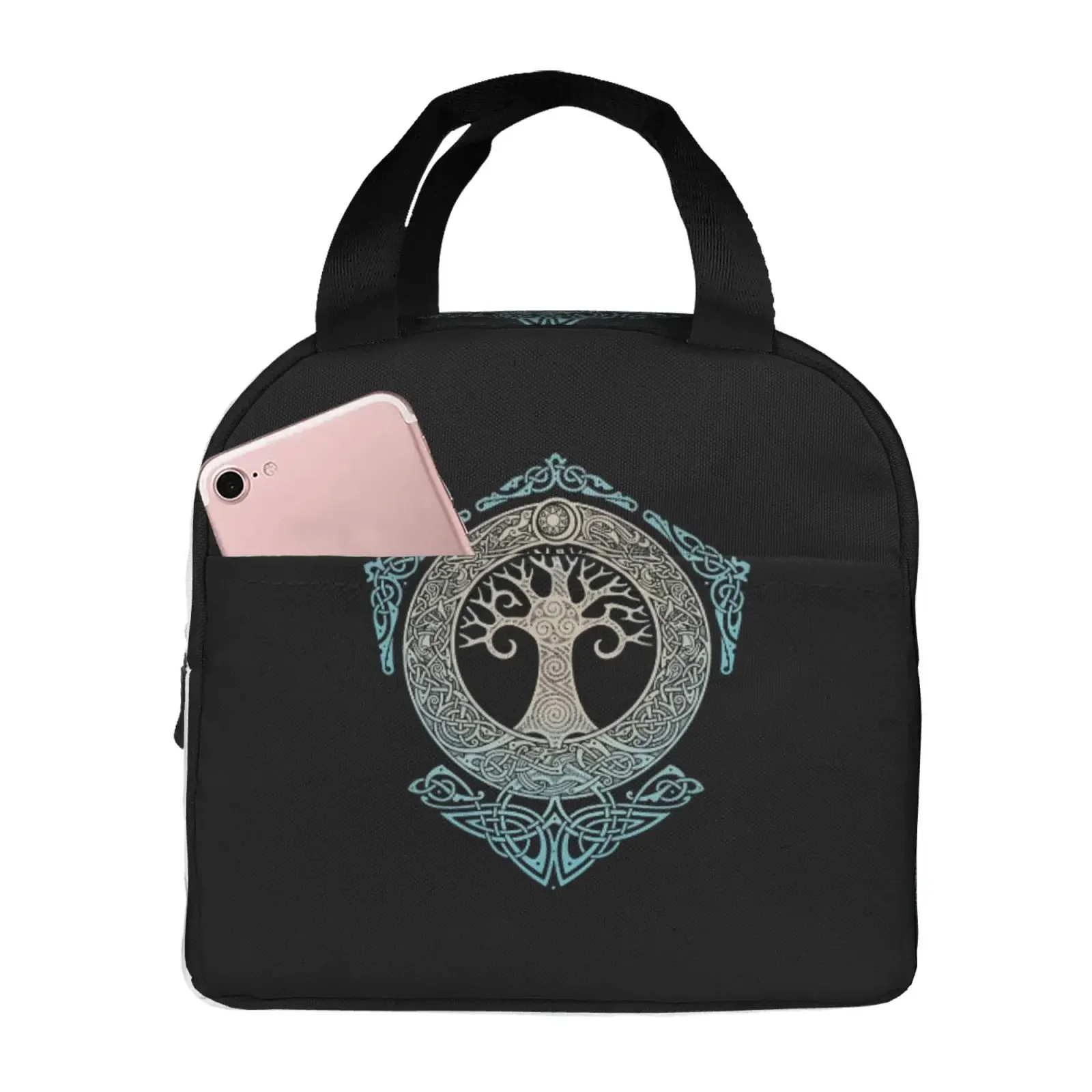 TREE OF LIFE Print Insulated Lunch Bag For Women Men Portable Thermal Cooler Insulated Lunch Box Picnic Travel Food Tote Bags