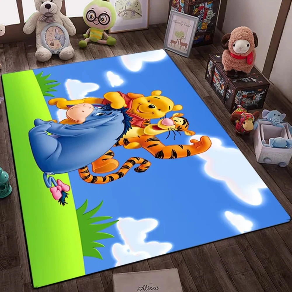 

MINISO Disney Winnie The Pooh Tigger Printed Playful Rug Soft Floor Mat For Kids Bedroom Nursery Living Room Cozy Home Decor