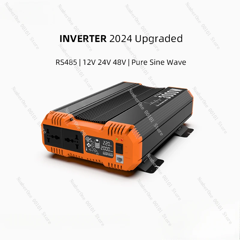 Pure Sine Wave 3000W Inverter DC 12V 24V 48V To 230V 50HZ Power Converter LCD Display Auto Accessories For Camping And RV