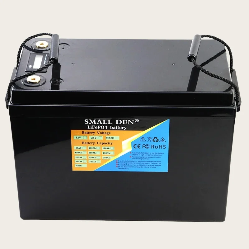 12V 200Ah LiFePO4 battery pack 1200W motor with high-powerBMS 12.8V solar energy storage for long working hours long life safety