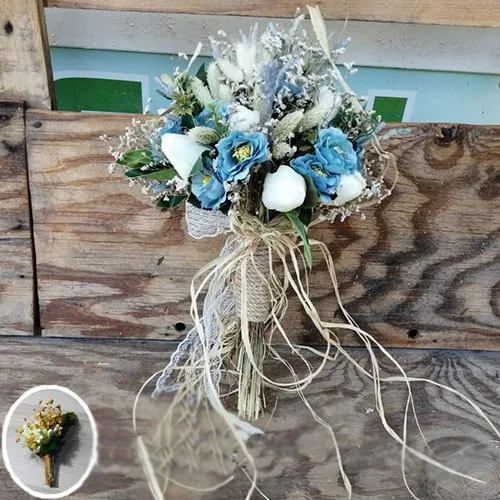 İlterland Groom Boutonniere & Bridal Bouquet Bride Flower