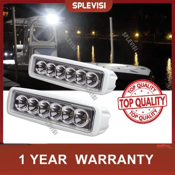 2 adet 12V 6 LED güverte deniz serpme sel Spot işık beyaz tekne yat t-üst işıkları IP67 su geçirmez duba balıkçılık 12V beyaz