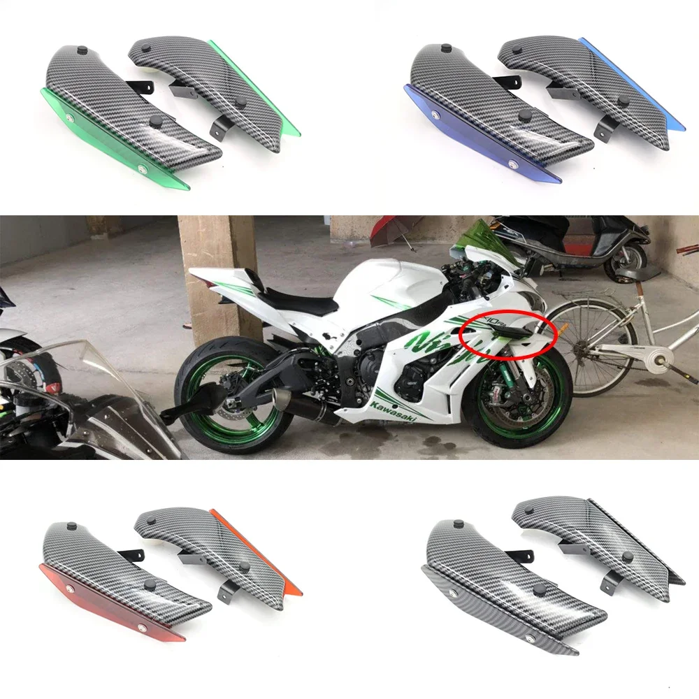 

Front Aerodynamic Winglets ABSWindshield Fairing Wing For kawasaki Ninja ZX-10R zx10r 10r 2016 2017 2018 2019