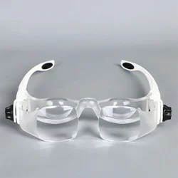 3.8X Magnifier Bracket TV Glasses Headband Magnifying Glass with Phone Holder Glasses Case Loupe Goggles