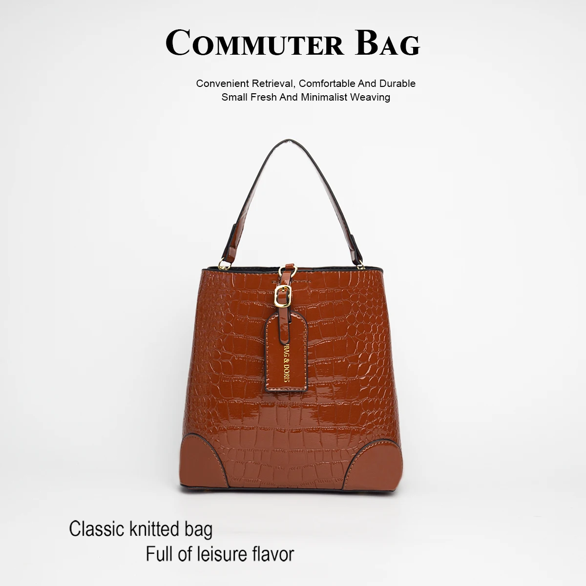 

Экологичная сумка из синтетической кожи с глянцевым узором из искусственной крокодиловой кожи, съемная ручка, можно носить в качестве сумки через плечо или через плечо, универсальная и модная, креативная, гладкая застежка-молния, большая вместимость для х