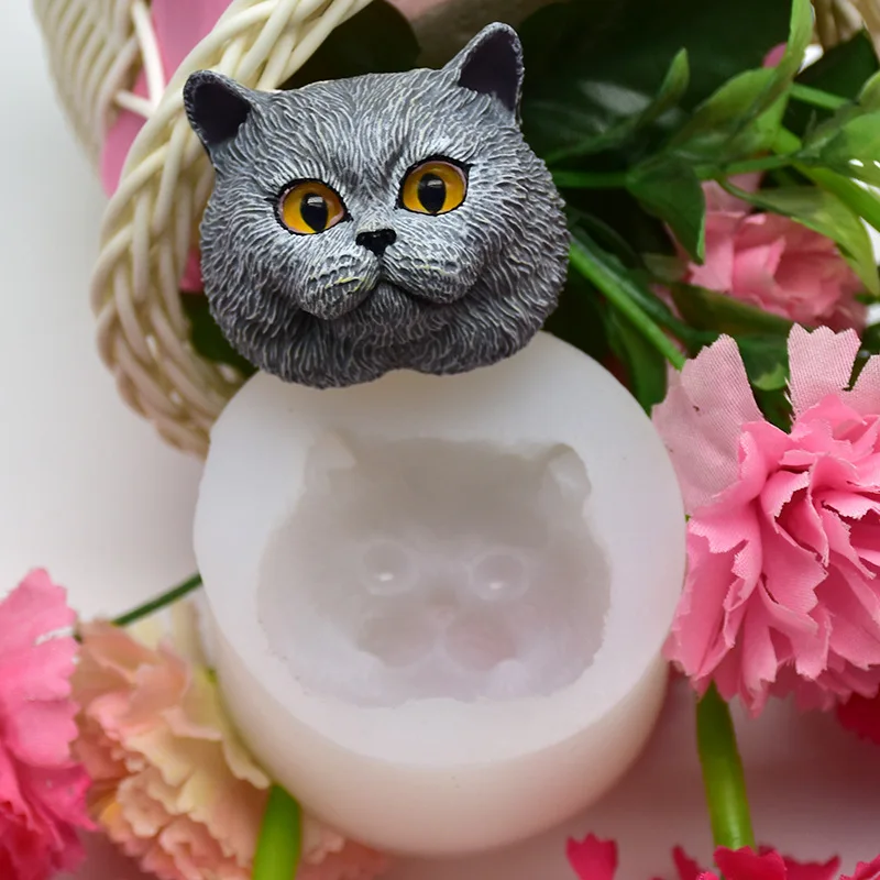 Silicone Mold Short-haired Cat Shaped Handmade Chocolate Soap Mold Fondant Cake Decoration Tool DIY Biscuit Mold Food Safe K265