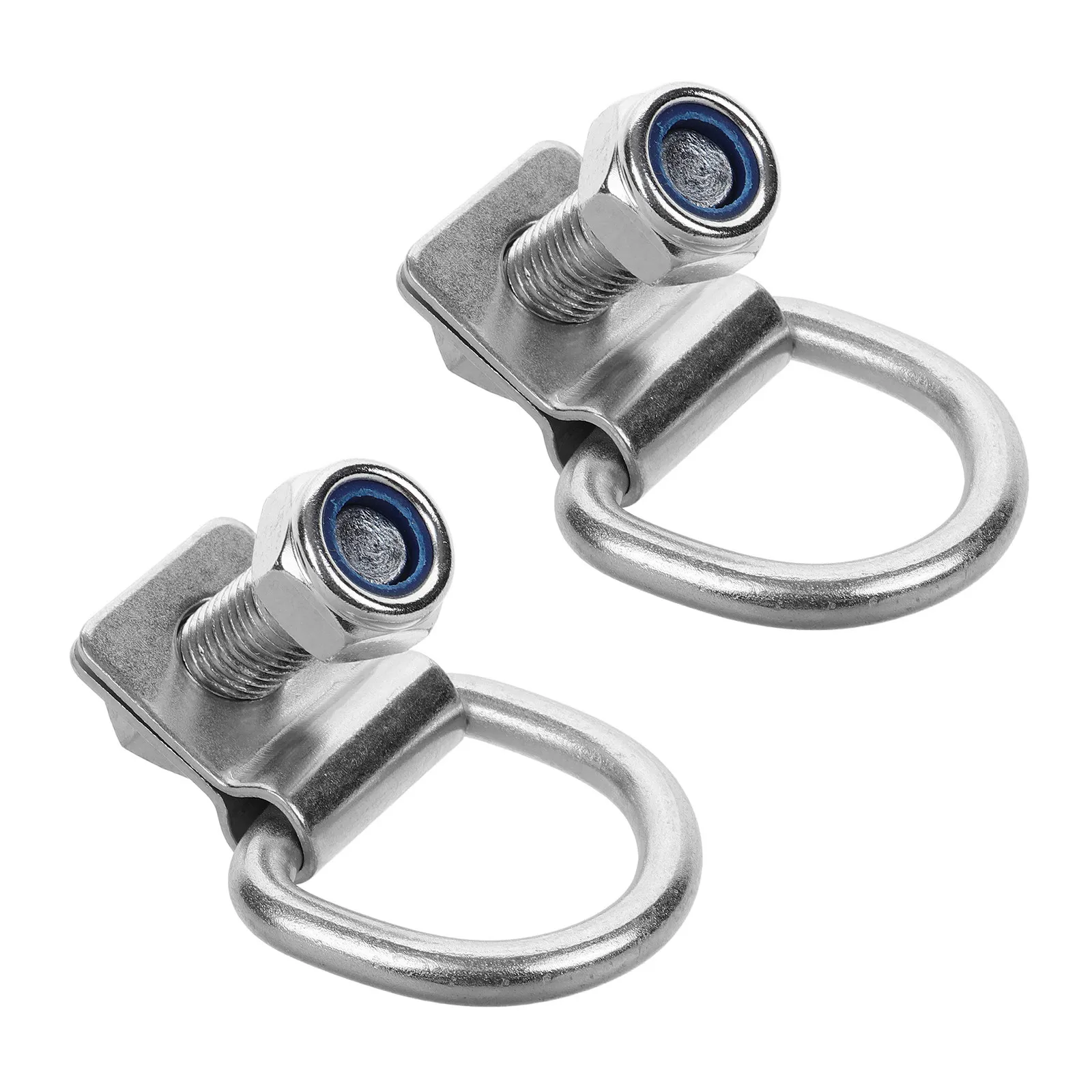 2Sets Heavy Duty Trailer D-Ring Tie Down Anchors Truck Bed Cargo Securement Trailer Accessories 10Mm Hole Dia M10x40 Screws