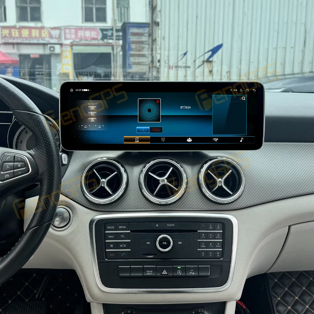 

14,9-дюймовый автомобильный радиоприемник CarPlay Android 14 для Mercedes-Benz A GLA CLA 2016-2018, мультимедийный плеер с сенсорным экраном, GPS-навигация, DSP