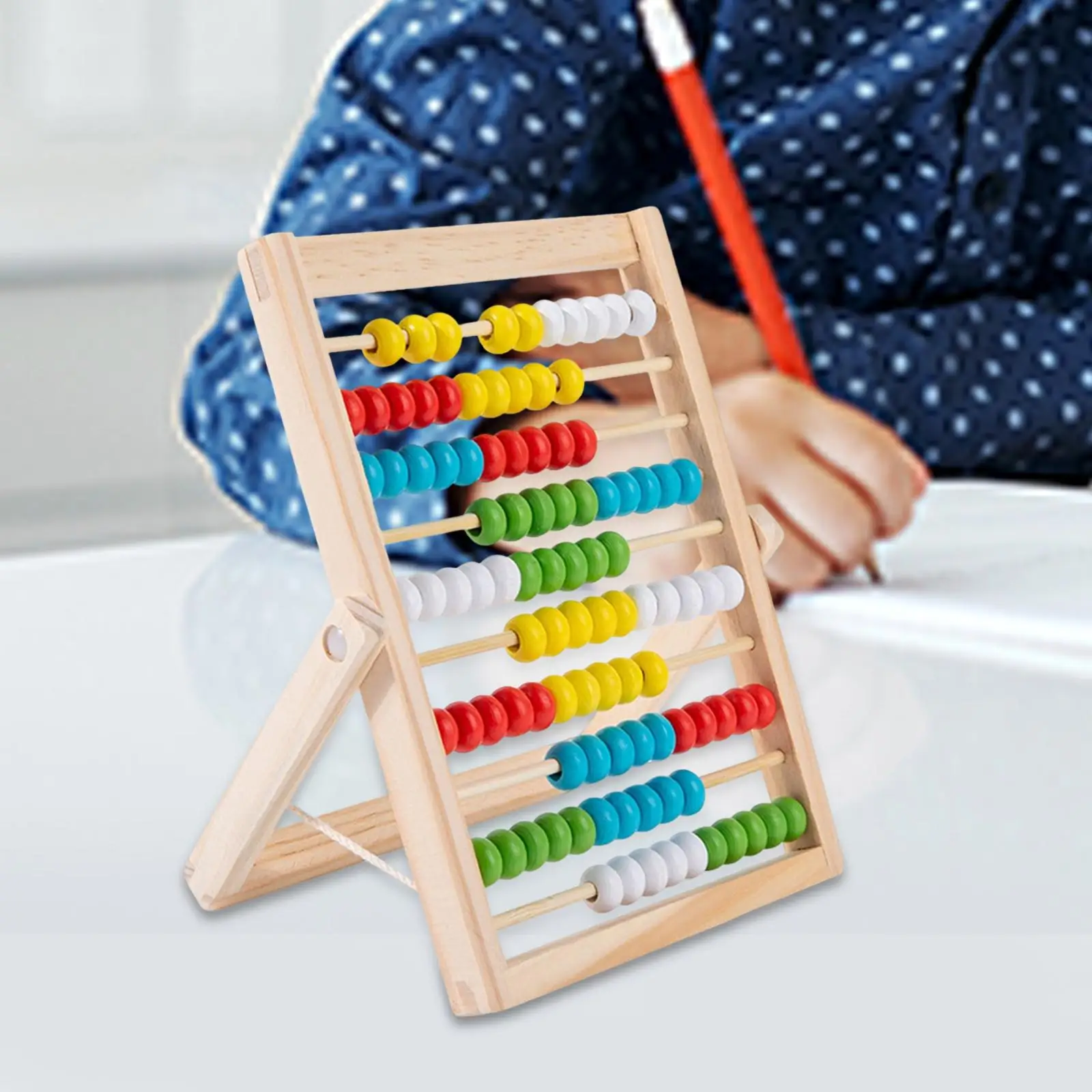 Wooden Abacus Classic Counting Kids Learning Math for Toddlers Children