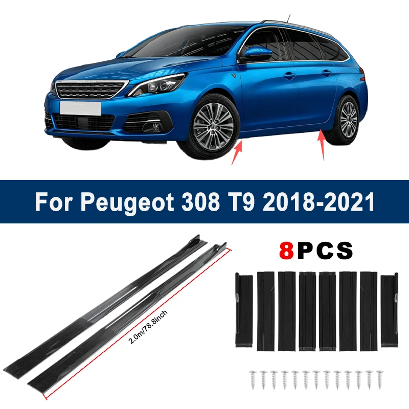 

2-секционные боковые накладки-спойлеры (2 м) для Peugeot 308 T9 2018-2021 - Гоночные боковые спойлеры, аксессуары для тюнинга кузова автомобиля
