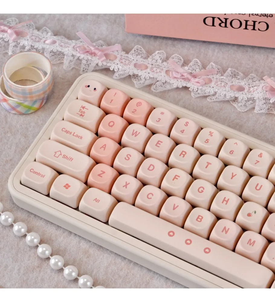Mechanical keycaps 68/75/87/108 Mai from cherry keycaps pink PBT sublimation for personality