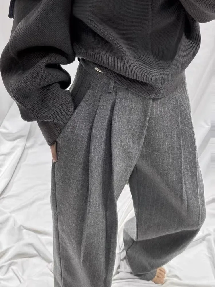 

ey High Waist Wide Leg Pants Women's Suit Trousers Spring Autumn New Sle Casual Drapey Commute Friendly