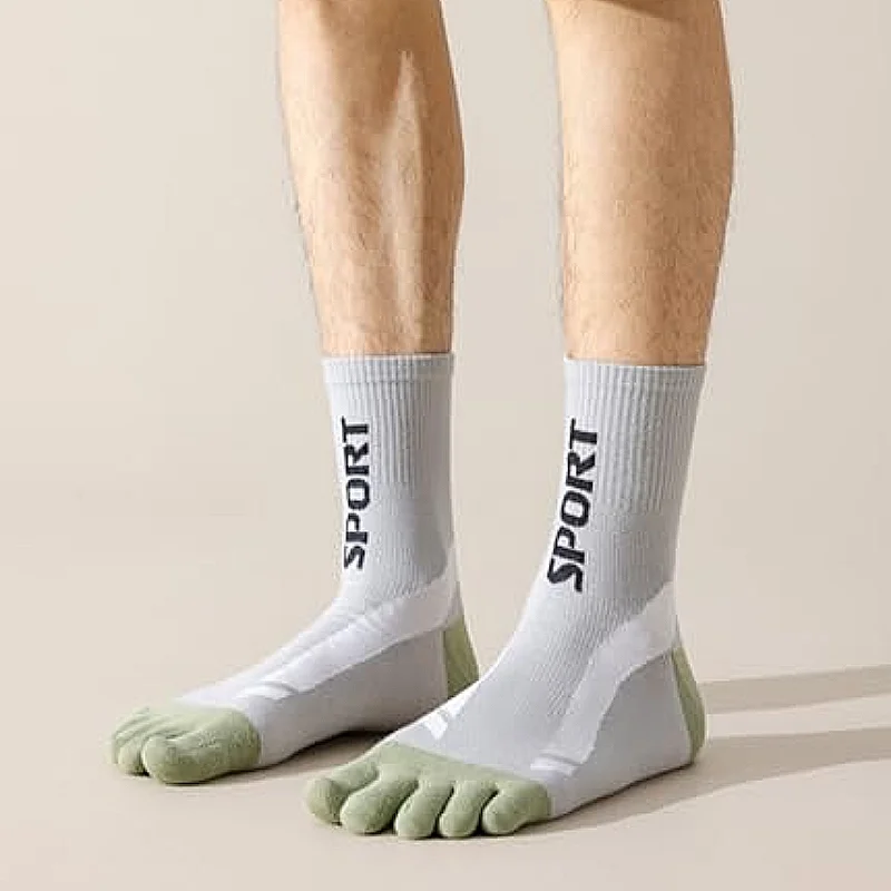 Professional Sport 5 Toe Socks Breathable Sweat-Absorbing Compression Cycling Socks Anti-Odor Quick Dry Running Toe Socks