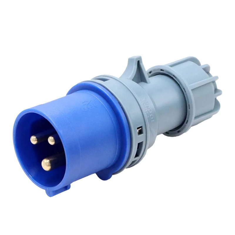 

IP44 Waterproof 3-Pin Aviation Plug 16A Industrial Connector Male Female Made of Nylon for Aircraft Industrial Applications