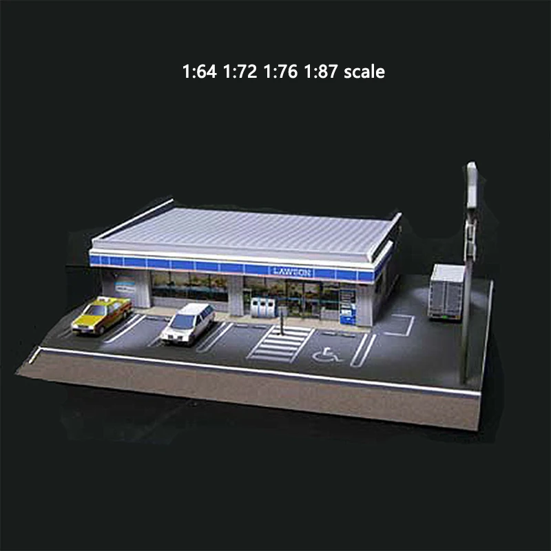 Scale 1:87/64/72/100 Miniature Building Assembly Model Paper Materials Handmade House Diorama Kits 1Set