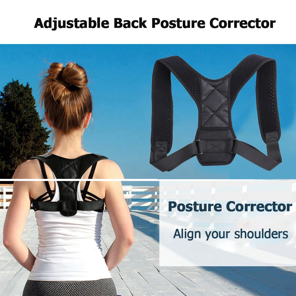 Back Posture Corrector Adjustable Shoulder Brace Lightweight Shoulder Support Belt Spine Alignment Brace for Men Women