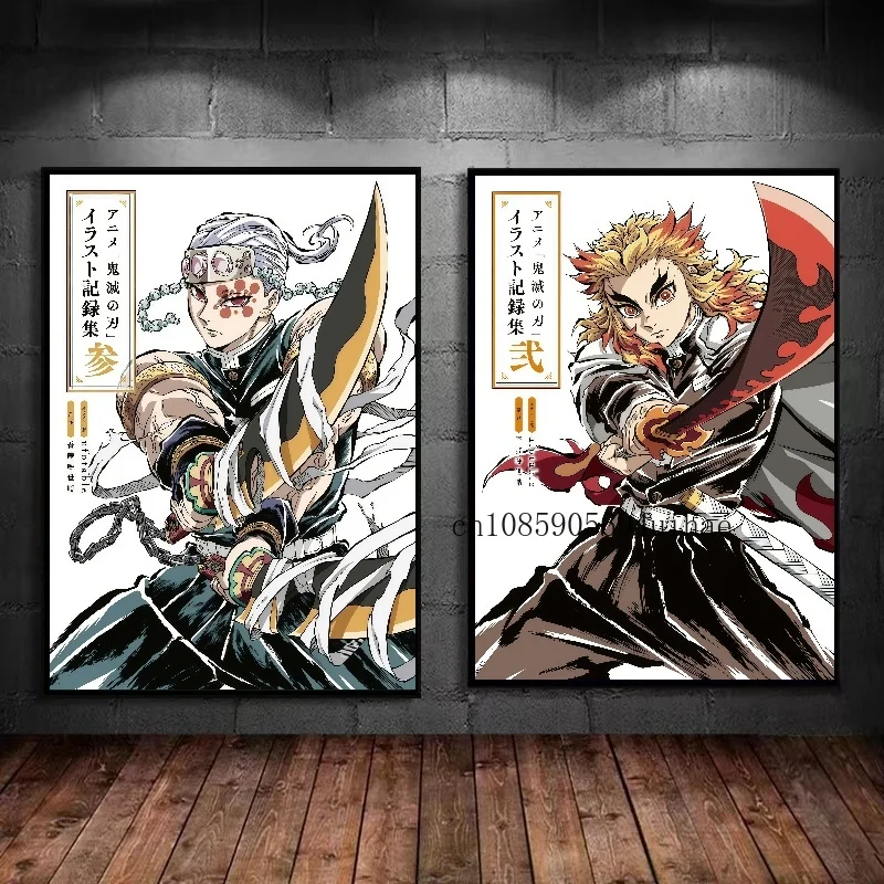 

Anime Demon Slayer Cartoon Tanjirou Nezuko Ink Painting Wall Hanging Home Decor Anime Poster Wall Art Room Canvas Decor Painting