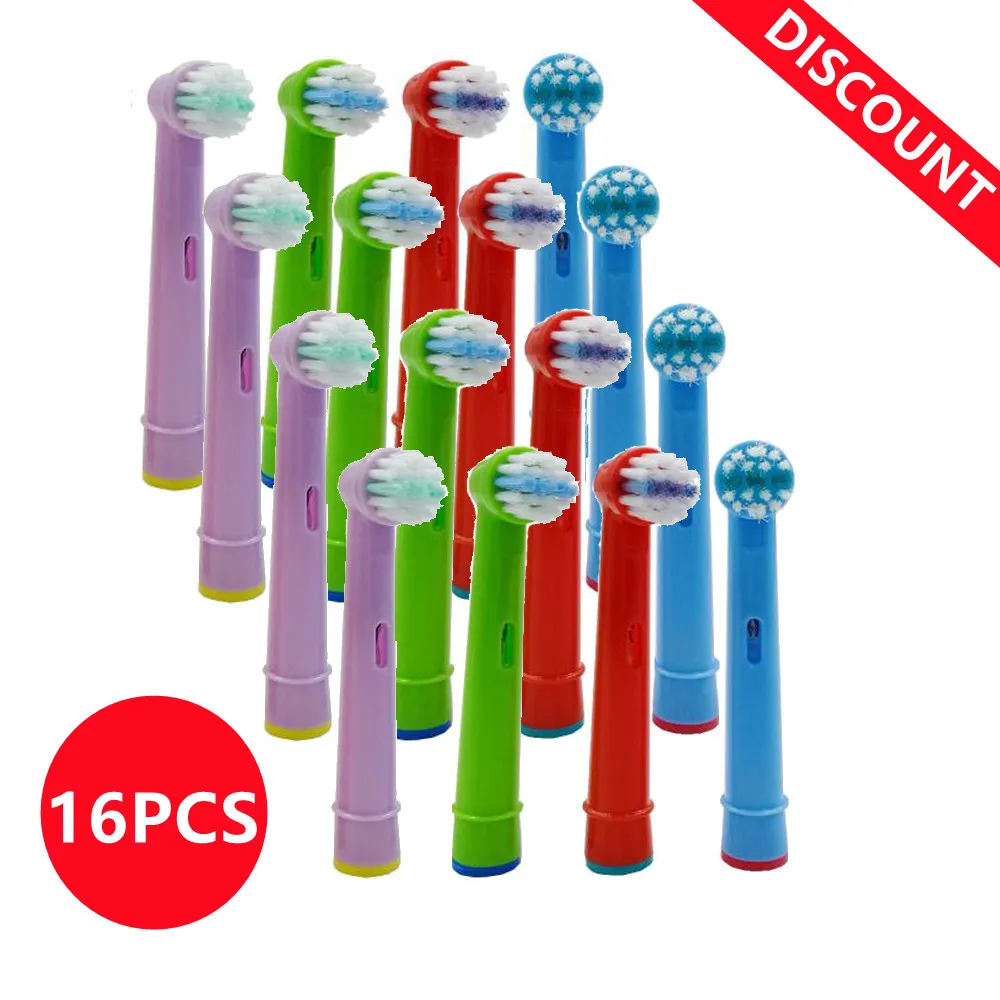 

16pcs Replacement Kids Children Tooth Brush Heads For Oral-B Electric Toothbrush Fit Advance Power/Pro Health/Triumph/3D Excel