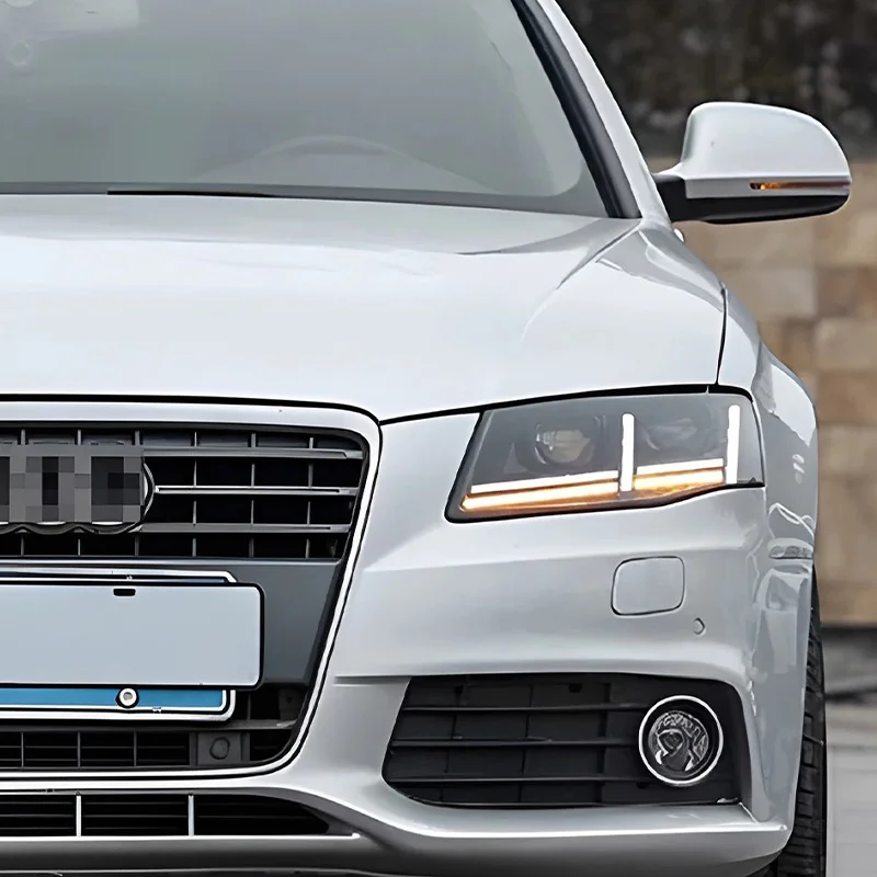 For Audi A4 A4L B8 2009-2012 Auto LED Projector Lens Headlights Assembly Plug and Play Upgrade Car Front Lamps Accessories Tool