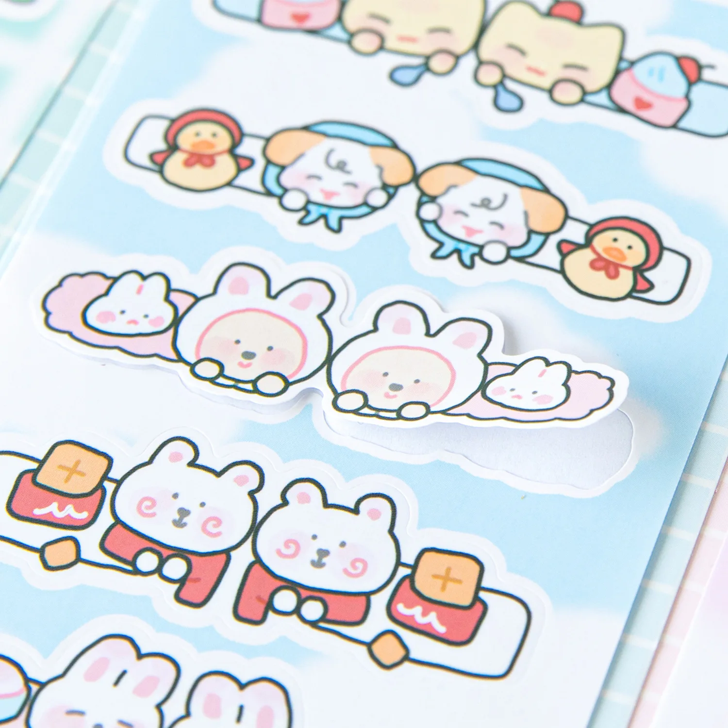 1 Pc Cute Cartoon Animal Index Sticker Student Notes Key Mark Label Stickers Bookmark Take Notes DIY Scrapbooking Journaling