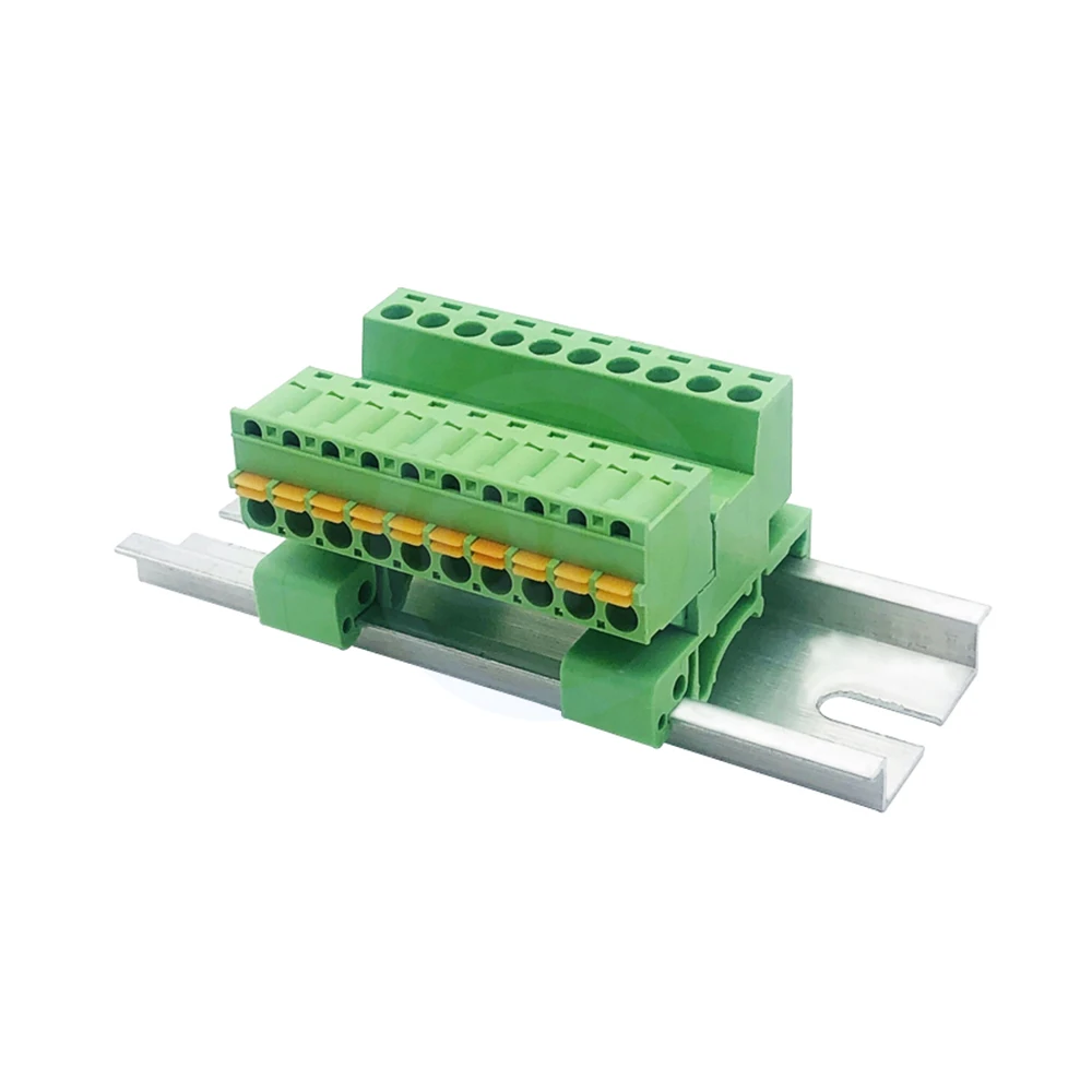 (5 Sets) KF 2EDG - UKR - 5.08mm Rail Mount Plug-In Terminal Block 2EDGKD 15EDG - UKR Screwless Rail Docking KD Plug 2-24Pin